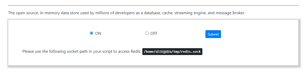 private unix redis socket